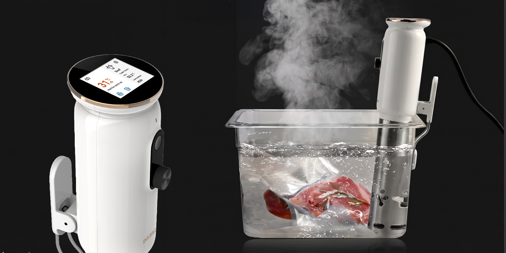 width=100% Cyrkulator Sous Vide Inkbird ISV-101W - biały